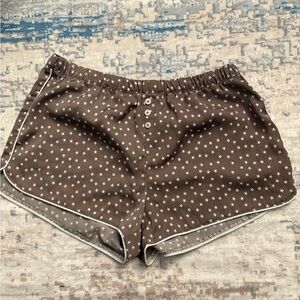 aerie Brown Star Print Pajama Shorts